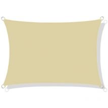 Voile d'ombrage codura imperméable 3x2m beige