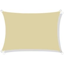 Voile d'ombrage codura imperméable 3x5 m beige
