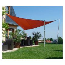 Direct Filet - Voile d'ombrage rectangulaire 5x4m perméable à suspendre Couleur: Terracotta