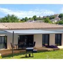 Direct Filet - Voile d'ombrage perméable 5 x 4 - Concave Couleur: Gris Platine - Gris Platine