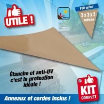 Outiror - Voile d'ombrage étanche format triangle 333m