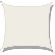 LaBlanc - Voile d'ombrage (hdpe) Rectangulaire 4 x 5m Crème Protection des Rayons uv pour Terrasse Camping Extérieur Jardin