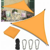 Voile d'ombrage imperméable - 3 x 3 x 3 m - Triangle - Protection solaire - Protection uv - Avec protection respirante - Pour jardin, balcon,
