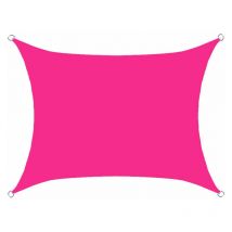 Voile d'ombrage Pare-soleil rectangulaire étanche et pare-soleil voile anti-ultraviolet mur extérieur pare-soleil mur extérieur (rose rouge)