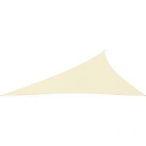 Voile d'ombrage, Protection Solaire, pour Jardin Terrasse Extérieur, Tissu Oxford triangulaire 4x5x6,4 m Crème OIB8107E
