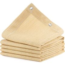 Voile d'ombrage Protection Solaire Toile Rectangulaire, hdpe 95% Anti-UV Auvent de Voiture avec Cordes et Serre-câbles pour Jardin, Terrasse, Balcon,