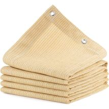 Voile d'ombrage Protection Solaire Toile Rectangulaire, hdpe 95% Anti-UV Auvent de Voiture avec Cordes et Serre-câbles pour Jardin, Terrasse, Balcon,
