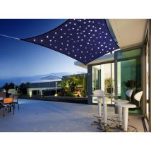 Voile d'ombrage rectangulaire 100 Leds 3 x 2 m - Jardiline