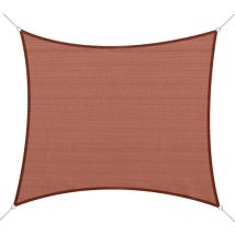 Voile d'ombrage rectangulaire 3 x 4 m polyéthylène haute densité résistant aux uv rouge