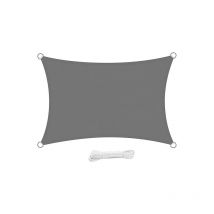 Linghhang - Voile d'ombrage Rectangulaire 3x4 Mètre Imperméable Voile Ombrage résistant à l'eau Anti uv 4x3 m pour Jardin Terrasse Patio,Gris