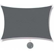 Voile d'ombrage Rectangulaire 3x5m Imperméable Polyester