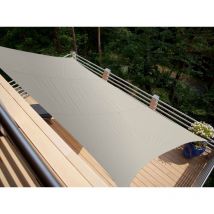 Voile D'Ombrage Rectangulaire 4,20 X 3,00 M – Polyester 180 G/m² – Anti-uv 50 – Déperlant – Ceinture De Renfort Et Anneaux Inox – Jardiline