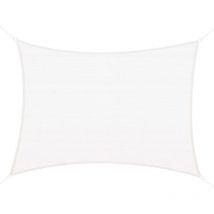 Voile d'ombrage rectangulaire 4 x 6 m toile solaire taud de soleil crème