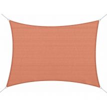 Voile d'ombrage rectangulaire 4 x 6 m toile solaire taud de soleil brique terracotta