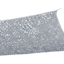 Voile d'ombrage rectangulaire design ombrière camouflage 4x6 m gris clair