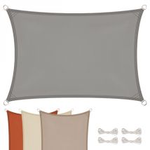 Linxor - Voile d'ombrage rectangulaire imperméable et anti-UV - 2 x 3 m - Gris