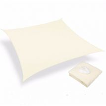 Voile d'ombrage Rectangulaire Imperméable Polyester avec Corde 3x2m Beige - RWVoile d'ombrage
