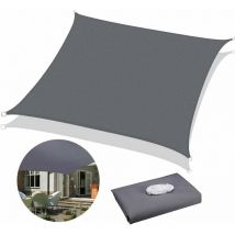 Voile D'ombrage Rectangulaire, Voile D'ombrage Carré, Voile D'ombrage Imperméable Carré, Protection des Rayons uv et Tissu Imperméable, Voile