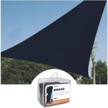 Voile d'ombrage, toile ombrage, toile extérieure terrasse, perméable, respirant, protection contre uv, 3 anneaux en o en acier inoxydable, 3.6 x 3.6