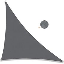 Shining House - Voile d'ombrage triangle 3x3x4.3m toile imperméable ombrage Protection uv, gris anthracite