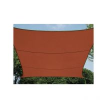 Voile solaire - carré - 5 x 5 m - couleur : terracotta GSS4500TR RI17324