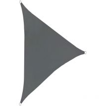 Voile d'ombrage triangle étanche 160g/m² UV50+ protection solaire gris foncé 4,2x4,2x6m