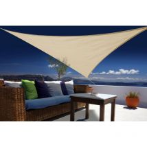 Jardideco - Voile d'ombrage triangulaire 3,60 x 3,60 x 3,60 m - Austral - Sable - Jardiline