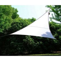 Salone - Voile d'ombrage triangulaire en polyester blanc 5x5x5 - Salon
