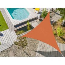 Jardideco - Voile d'ombrage triangulaire Flex 5 x 5 x 5 m - Camel - Jardiline