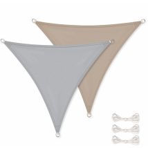 Linxor - Voile D'Ombrage Triangulaire Imperméable Et Anti-uv - 3 X 3 X 3 M - Gris