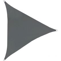 Voile d'ombrage triangulaire étanche 160g/m² UV50+ protection solaire gris foncé 3x3x3m