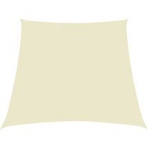 Design In - Voile d'ombrage Voile de parasol Toile d'ombrage Tissu Oxford trapèze 4/5x4 m Crème CVW31011
