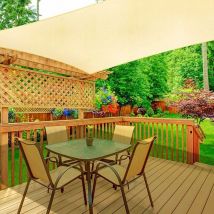 Voile d'ombrage, Voile d'ombrage Jardin, Voile d'ombrage Terrasse, Toile Solaire Voile, 90% Résistant Aux uv, Respirant,pour Terrasse/Jardin (2X3M)