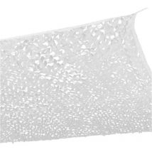 Voile d'ombrage, voile d'ombrage rectangulaire design camouflage 3x4M blanc, filet de protection solaire filet de camouflage extérieur