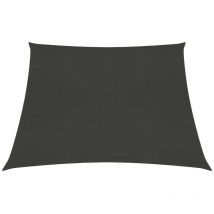 Voile toile d'ombrage parasol 160 g/m² pehd 3/4 x 3 m anthracite