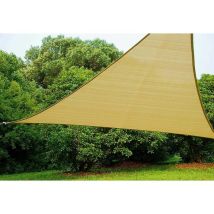 Toile d'ombrage triangle écru gazebo housse parapluie mt.5x5x5 - Salon