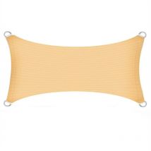 Voile d'ombrage en polyéthylène beige / 4x6m (droit)