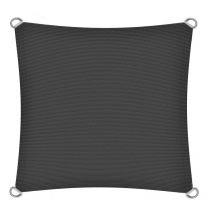 Voile d'ombrage en polyéthylène anthracite / 3x3m (carré)