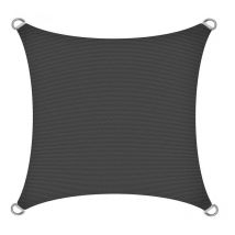 Estexo - Voile d'ombrage en polyéthylène anthracite / 5x5m ( carré)