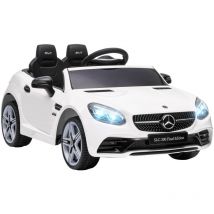 Aiyaplay - Voiture véhicule électrique enfant 6 v 5 Km/h max. télécommande effets sonores + lumineux Mercedes slc 300 blanc