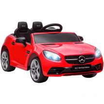 Aiyaplay - Voiture véhicule électrique enfant 6 v 5 Km/h max. télécommande effets sonores + lumineux Mercedes slc 300 rouge