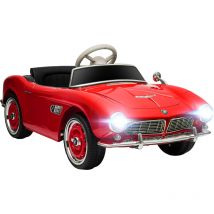 Voiture électrique enfant rétro bmw 507 - v. max. 5 Km/h effets sonores, lumineux, télécommande - rouge