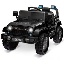 Voiture Électrique,Voiture Télécommandée 12V4.5AH Enfants pour Enfant 3-8 Ans, Longwei Batteries (Noir),avec Télécommande,lumières et sons,et phares