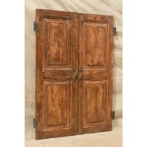 Volet Fenêtre Porte en bois de teck massif, ancien et vieille, parfaitement restauré pour un usage intérieur ou extérieur