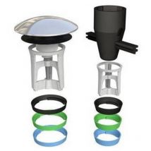 Volet roulant cr c/dispositif de couplage universel p/drains c/trous t.p.