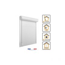 Volet Moustiquaire - Volet roulant pvc Blanc h155 cm x L120 cm à Sangle