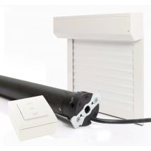 Volet Roulant Recoupable Electrique Filaire alu Blanc H220 x L150 cm
