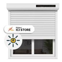 Volet Roulant Solaire Aluminium H215xL120 Blanc 9016