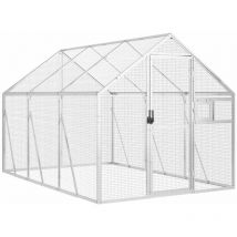 Volière argenté 1,79x3x1,85 m aluminium vidaXL