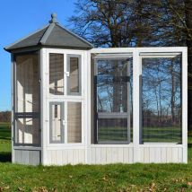 Bb-loisir - Volière Cage à oiseaux en bois de haute qualité Maison principale + Extension –Modèle ''Luise 309+310''